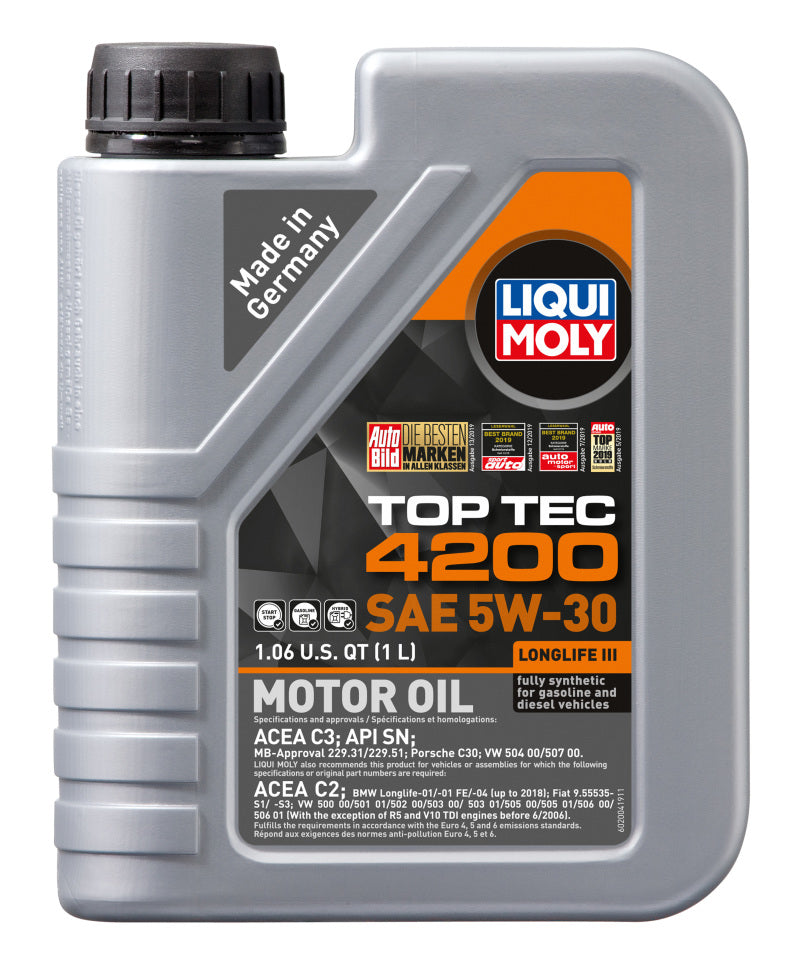 LIQUI MOLY 1L Top Tec 4200 New Generation Motor Oil SAE 5W30.