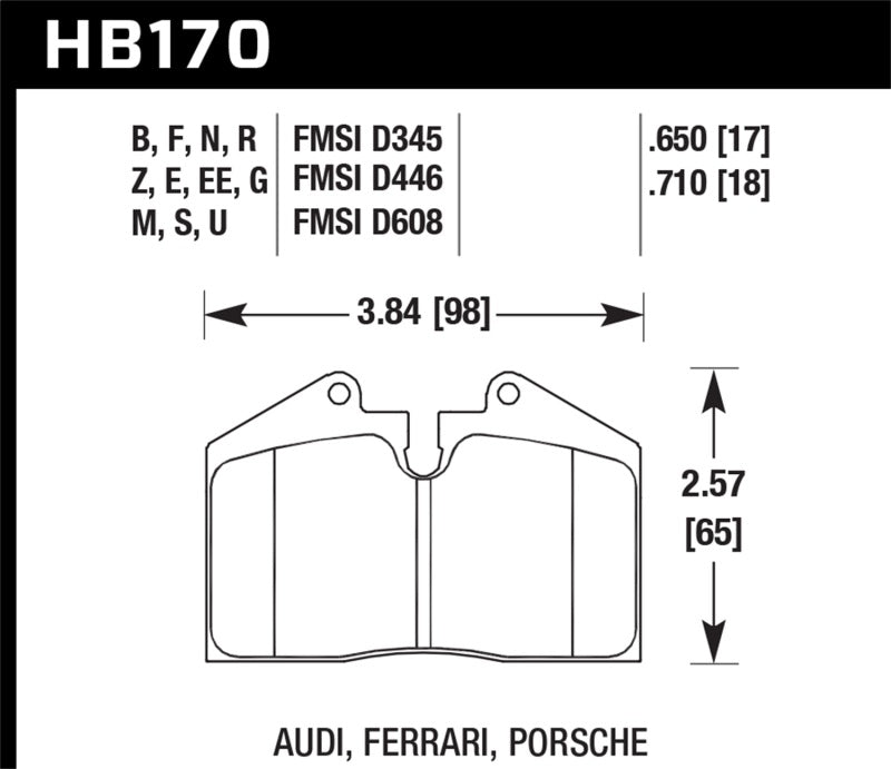 Hawk 91-96 Porsche 911 HPS 5.0 Performance Street Rear Brake Pads.