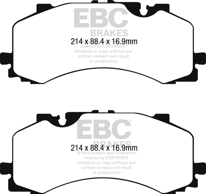 EBC 2016+ Audi Q7 3.0L Supercharged Yellowstuff Front Brake Pads.