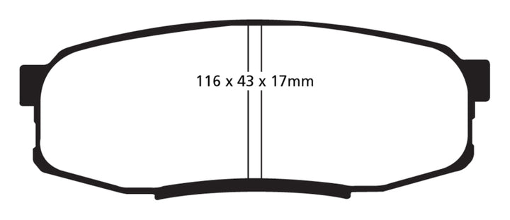 EBC 08+ Lexus LX570 5.7 Yellowstuff Rear Brake Pads.