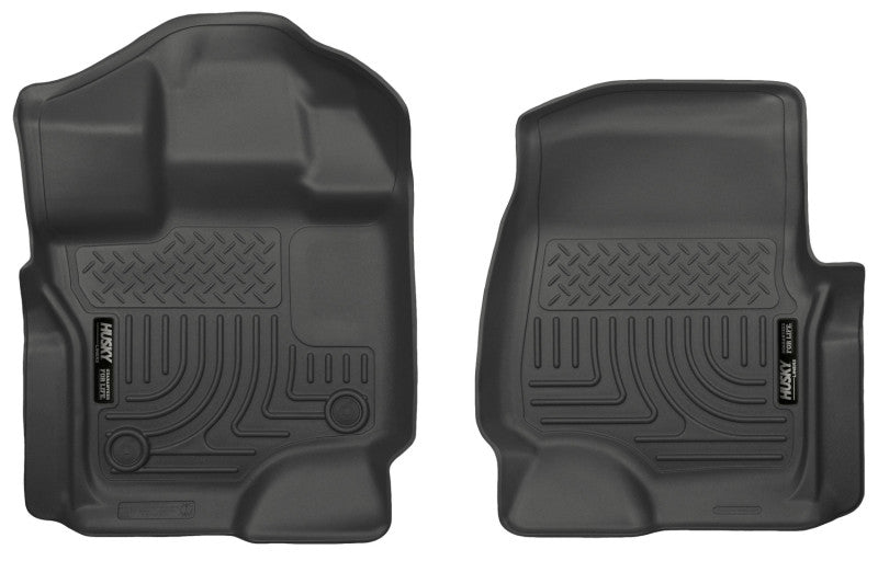 Husky Liners 15-23 Ford F-150 Super/Super Crew Cab WeatherBeater Black Front Floor Liners.