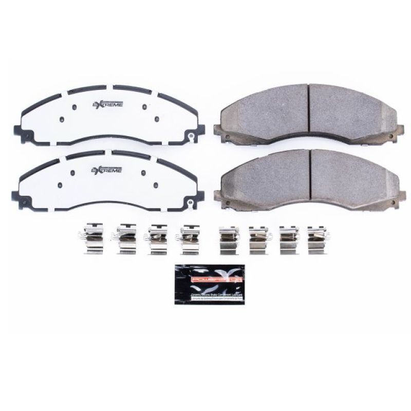 Power Stop 17-19 Ford F-450 Super Duty Front Z36 Truck & Tow Brake Pads w/Hardware.