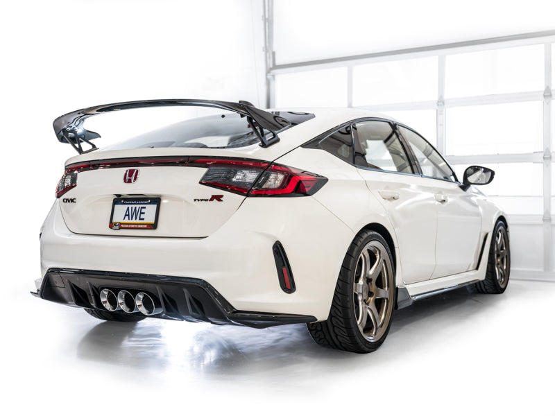 AWE Tuning 2023 Honda Civic Type R FL5 Touring Edition Exhaust w/ Triple Chrome Silver Tips.