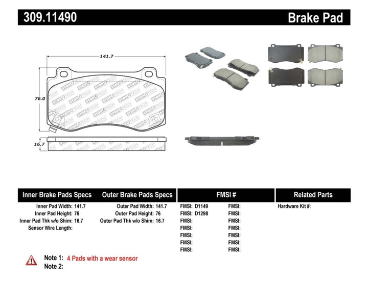 StopTech Performance 06-08 Dodge Magnum SRT-8 / 06-09 Charger SRT-8 / 09-10 Challenger SRT-8 / 06-1.