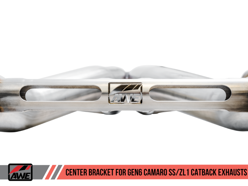 AWE Tuning 16-19 Chevy Camaro SS Non-Res Cat-Back Exhaust - Track Edition (Quad Chrome Silver Tips).