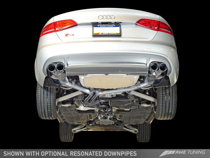 AWE Tuning Audi B8 / B8.5 S4 3.0T Touring Edition Exhaust - Diamond Black Tips (90mm).