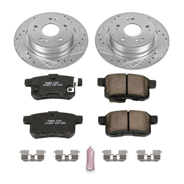 Power Stop 11-14 Acura TSX Rear Z23 Evolution Sport Brake Kit.