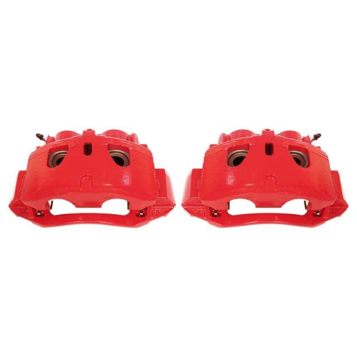 Power Stop 11-19 Chevrolet Silverado 2500 HD Front Red Calipers w/Brackets - Pair.
