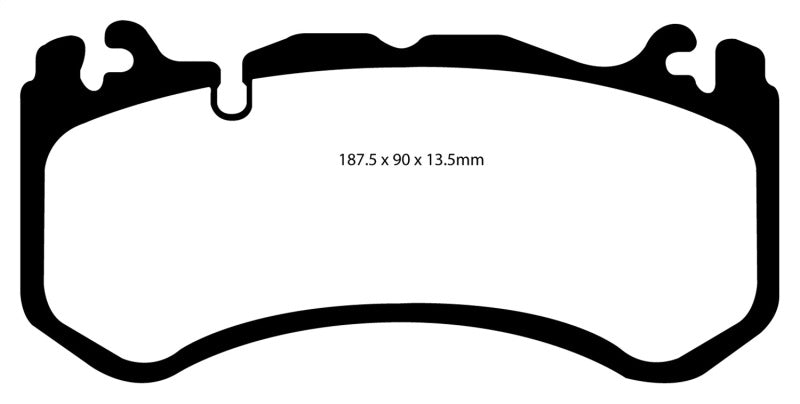 EBC 08-13 Mercedes-Benz C63 AMG (W204) 6.2 Redstuff Front Brake Pads.