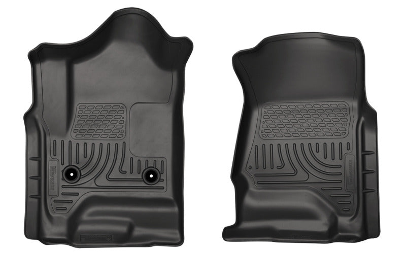 Husky Liners 14 Chevrolet Silverado/GMC Sierra 1500 Weatherbeater Black Front Floor Liners.