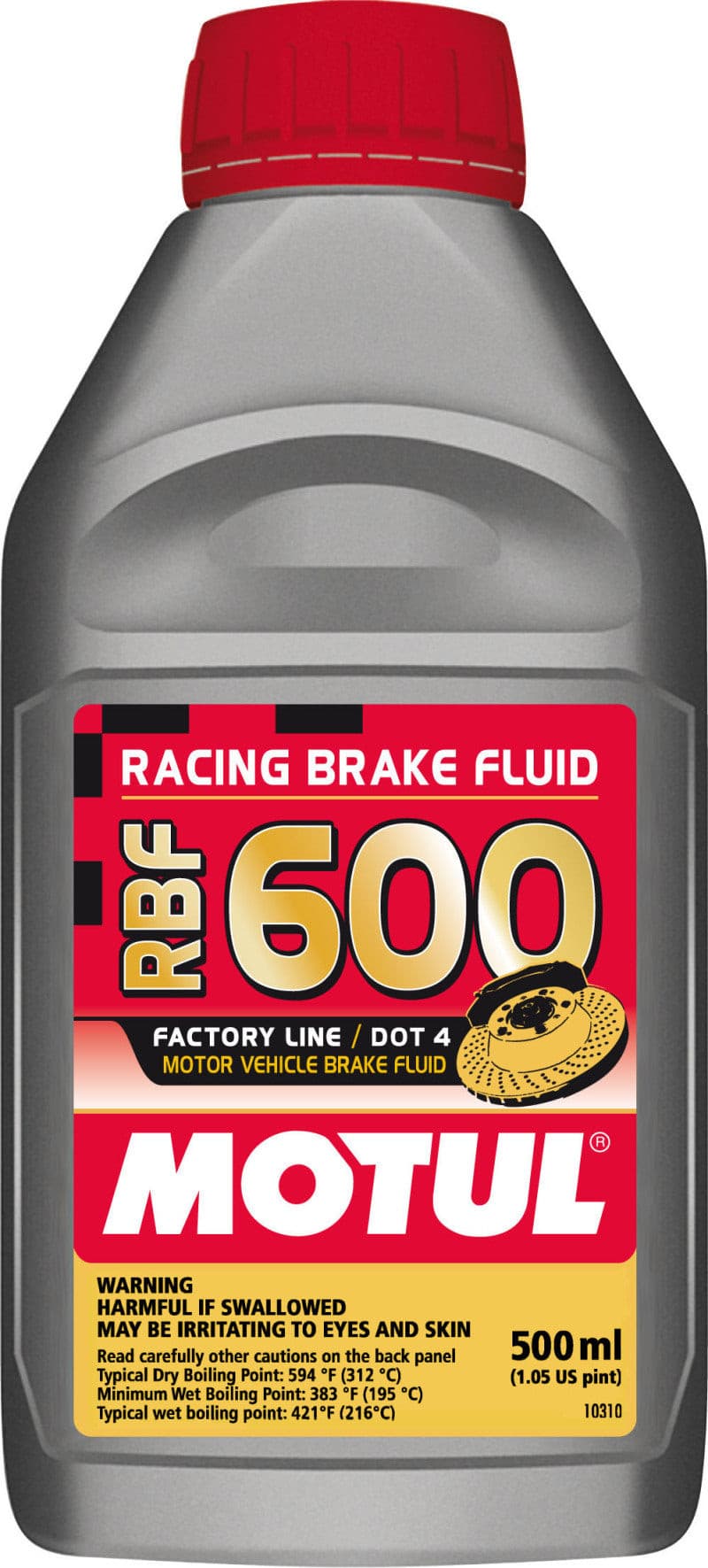 Motul 1/2L Brake Fluid RBF 600 - Racing DOT 4.