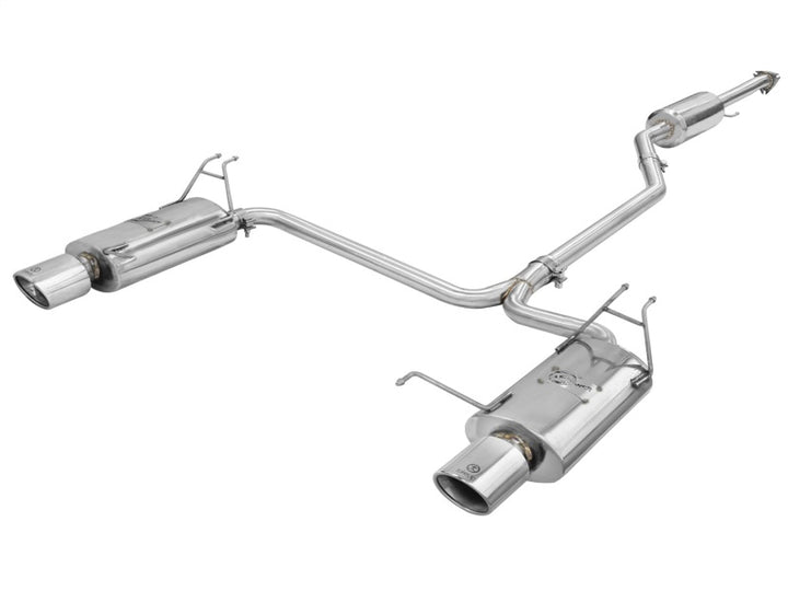 aFe Takeda Exhaust 2.25in to 2in Dia 304SS Cat-Back w/Polished Tips 08-12 Honda Accord Coupe V6 3.5L.