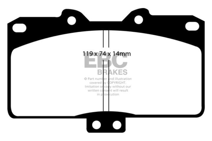 EBC 91-93 Dodge Stealth 3.0 4WD Redstuff Front Brake Pads.