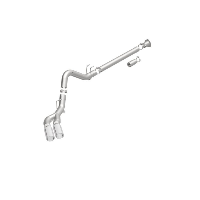 MagnaFlow 08-17 Ford F-250/F-350/F-450 4.6L/6.7 DPF-Back SS 4in Dual Single Passenger Side Rear Exit.