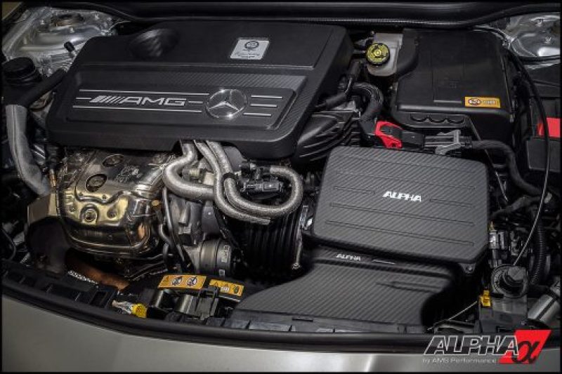 AMS Performance 14-18 Mercedes-Benz CLA 45 AMG 2.0T Alpha Cold Air intake w/Carbon Fiber Lid & Duct.