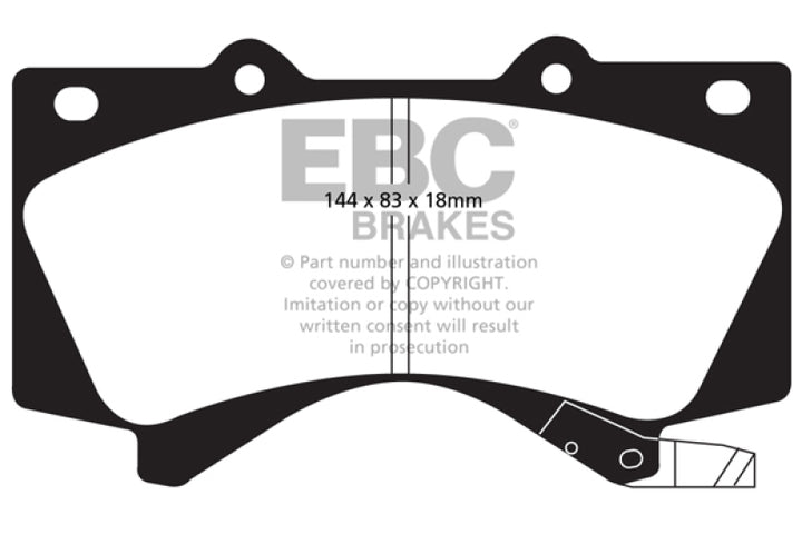 EBC 08+ Lexus LX570 5.7 Yellowstuff Front Brake Pads.