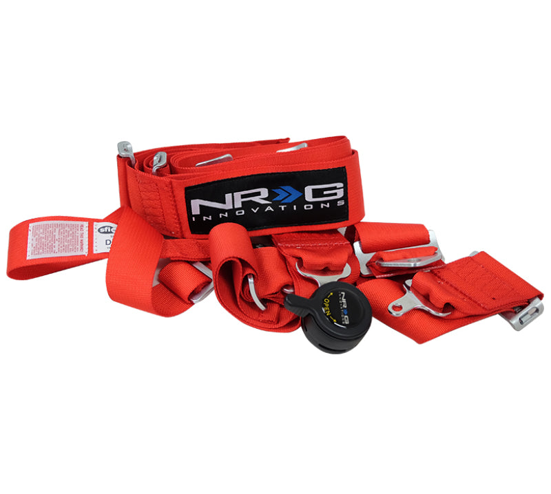 NRG SFI 16.1 5PT 3in. Seat Belt Harness / Cam Lock - Red.