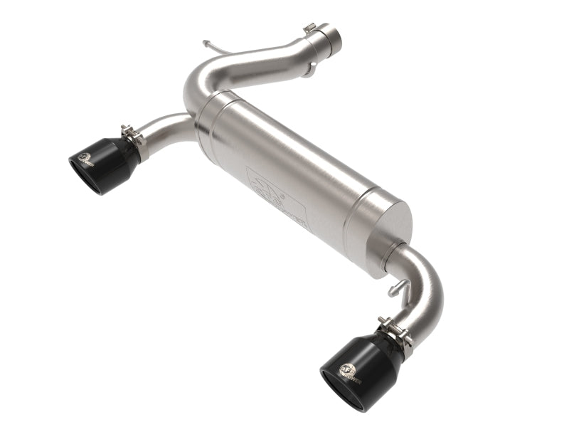 aFe Vulcan 3in 304 SS Axle-Back Exhaust 2021 Ford Bronco L4-2.3L (t)/V6-2.7L (tt) w/ Black Tips.