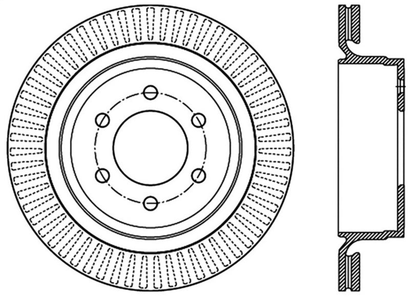 StopTech 12-19 Ford F-150 (w/Manual Parking Brake) Slotted Sport Brake Rotor.