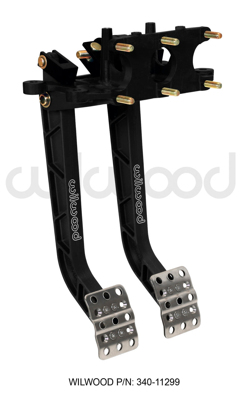 Wilwood Adjustable Dual Pedal - Brake / Clutch - Rev. Swing Mount - 6.25:1.