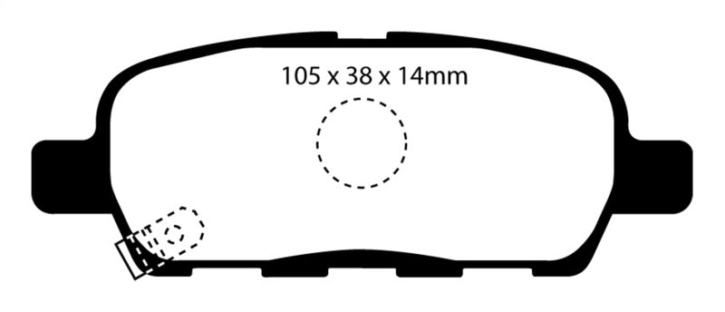 EBC 08-13 Infiniti EX35 3.5 Yellowstuff Rear Brake Pads.