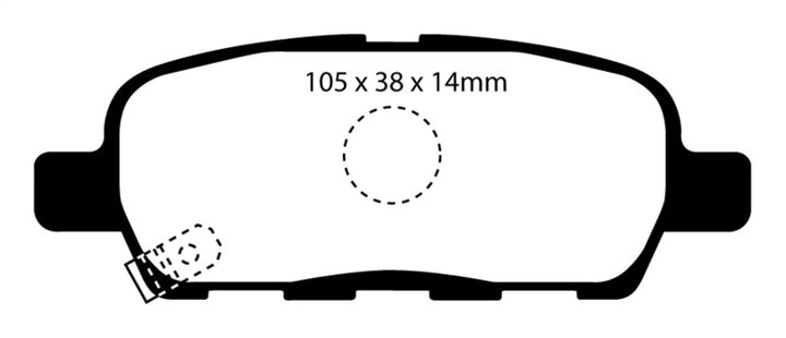 EBC 08-13 Infiniti EX35 3.5 Yellowstuff Rear Brake Pads.