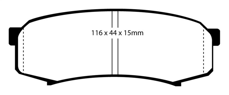 EBC 10+ Lexus GX460 4.6 Yellowstuff Rear Brake Pads.