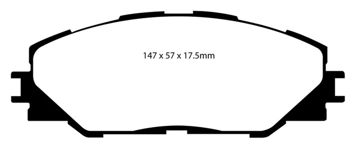 EBC 09-10 Pontiac Vibe 2.4 2WD Yellowstuff Front Brake Pads.