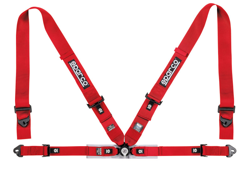 Sparco Belt 4Pt 3in/2in Competition Harness - Red.