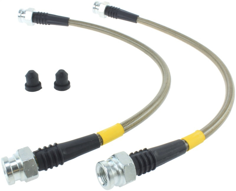StopTech 07-08 Honda Fit Stainless Steel Rear Brake Lines.