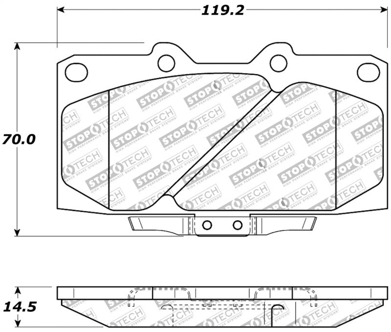 StopTech 89-96 Nissan 300ZX Sport Performance Front Brake Pads.