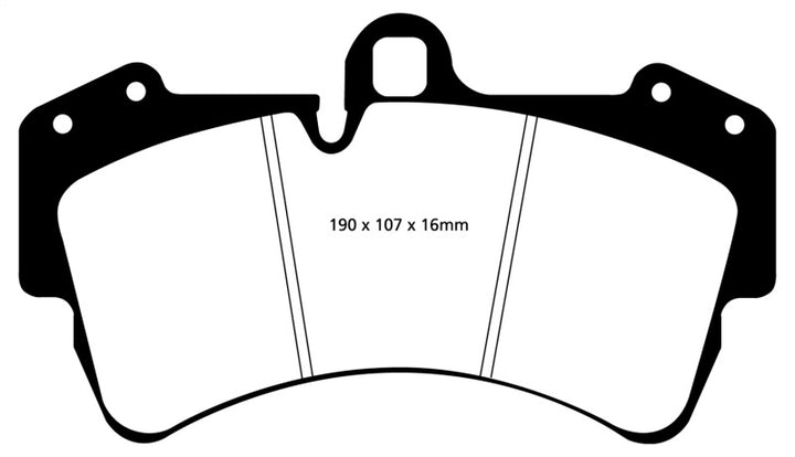 EBC 11-15 Audi Q7 3.0 Supercharged Yellowstuff Front Brake Pads.