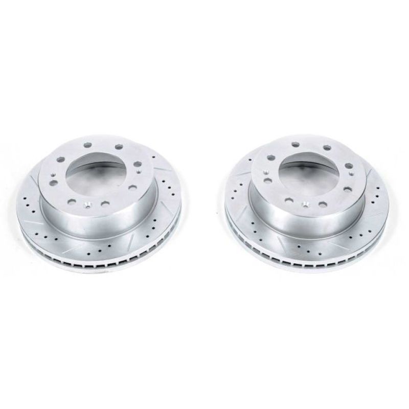 Power Stop 11-21 GMC Sierra 3500 HD Front Drilled & Slotted Rotor - Pair.