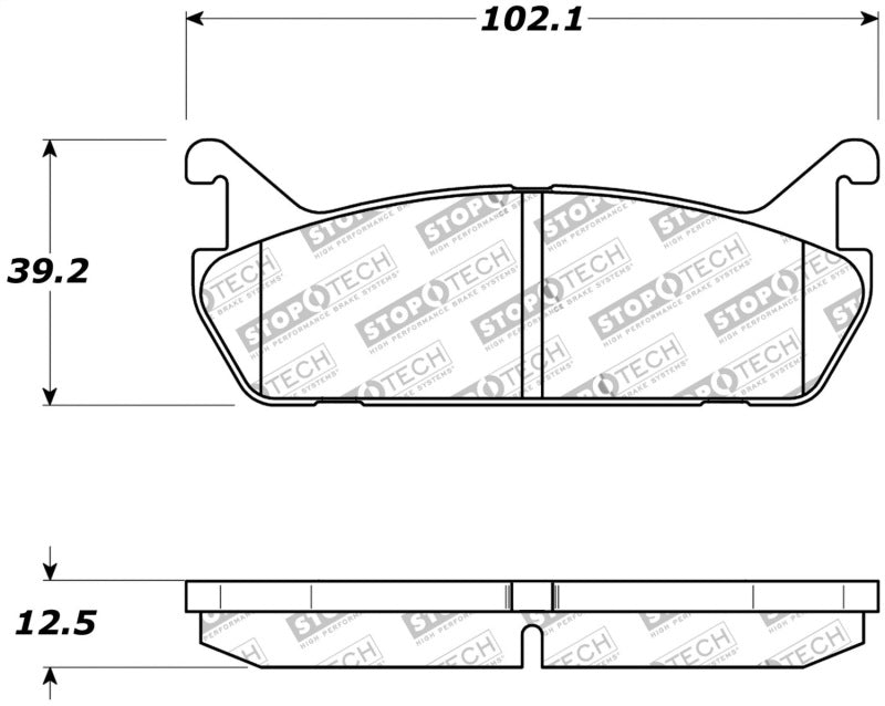 StopTech Street Touring 90-93 Mazda Miata Rear Brake Pads D525.