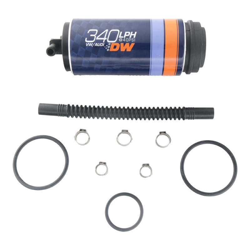Deatschwerks DW340V Series 340lph In-Tank Fuel Pump w/ Install Kit For VW and Audi 1.8T FWD.