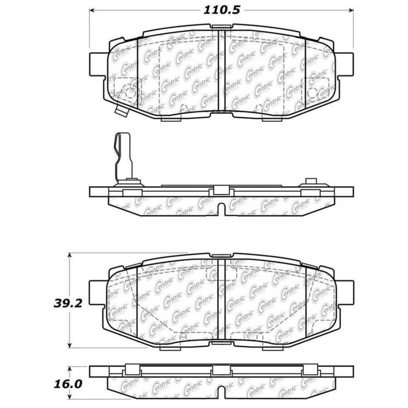 StopTech Street Touring 06-10 Subaru Legacy Sedan/Outback/13 BRZ Rear Brake Pads.