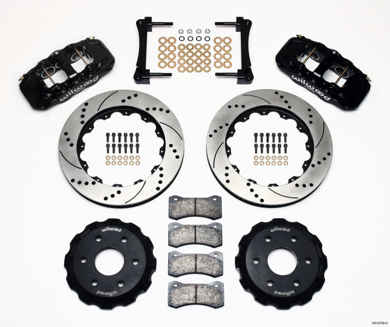 Wilwood AERO6 Front Truck Kit 14.25in Drilled 1999-2014 GM Truck/SUV 1500.