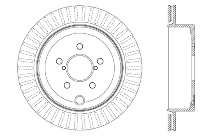 StopTech Slotted & Drilled Sport Brake Rotor.