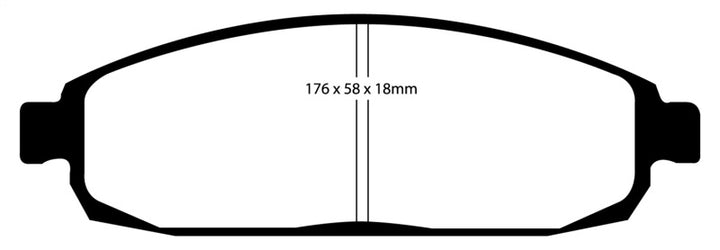 EBC 05-10 Jeep Commander 3.7 Greenstuff Front Brake Pads.