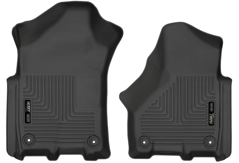 Husky Liners 2019 Ram 2500/3500 Crew Cab/Mega Cab WeatherBeater Black Front Floor Liners.