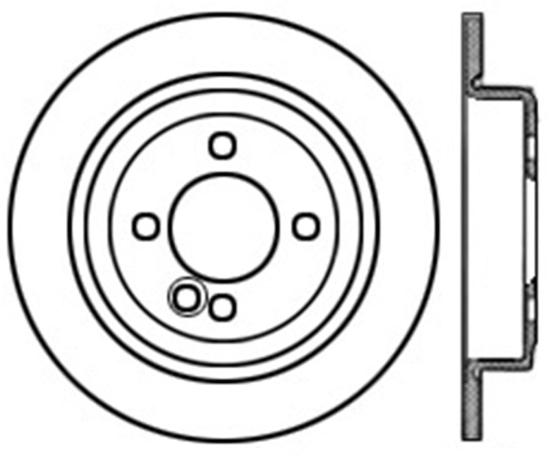 StopTech 07-09 Mini Coooper/Cooper S Slotted & Drilled Left Rear Rotor.