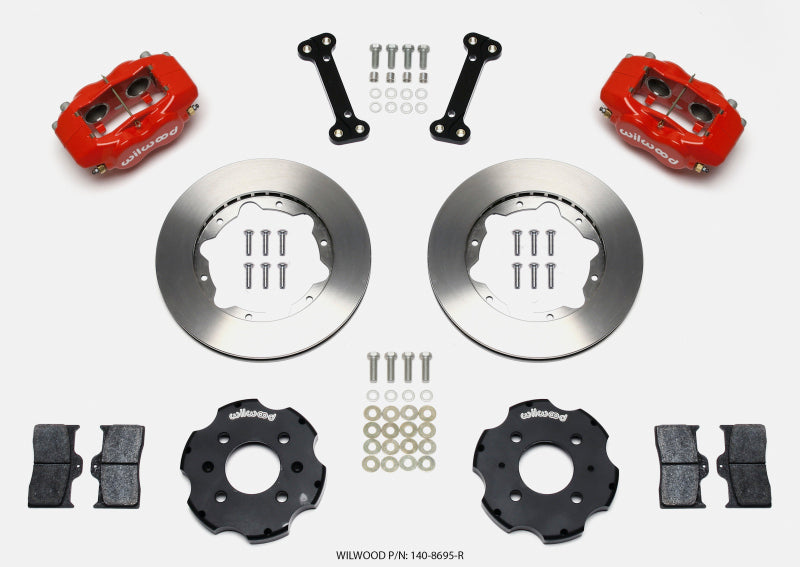 Wilwood Forged Dynalite Front Hat Kit 11.00in Red Integra/Civic w/Fac.240mm Rtr.