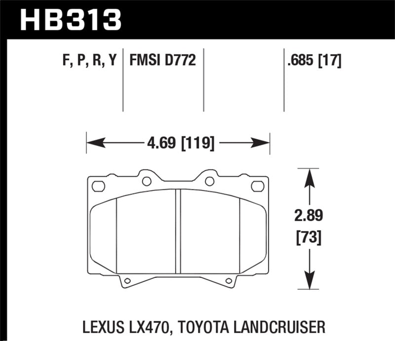 Hawk LTS Street Brake Pads.