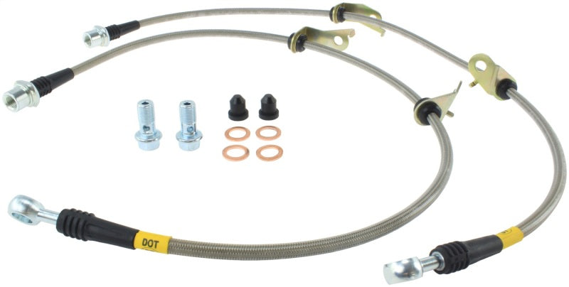 StopTech 11-17 Lexus CT200h Stainless Steel Front Brake Lines.