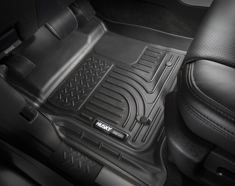 Husky Liners 07-12 Chevy Silverado/GMC Sierra Extended Cab WeatherBeater Combo Black Floor Liners.