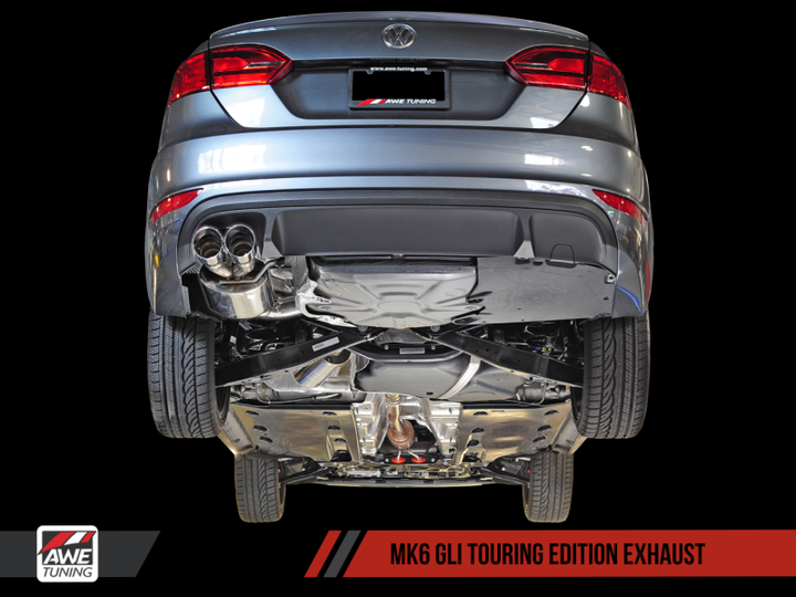 AWE Tuning Mk6 GLI 2.0T - Mk6 Jetta 1.8T Touring Edition Exhaust - Polished Silver Tips.