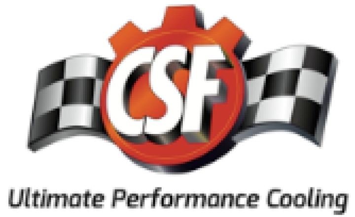 CSF Universal Half Radiator w/-16AN & Slip-On Fittings/12in SPAL Fan & Shroud.