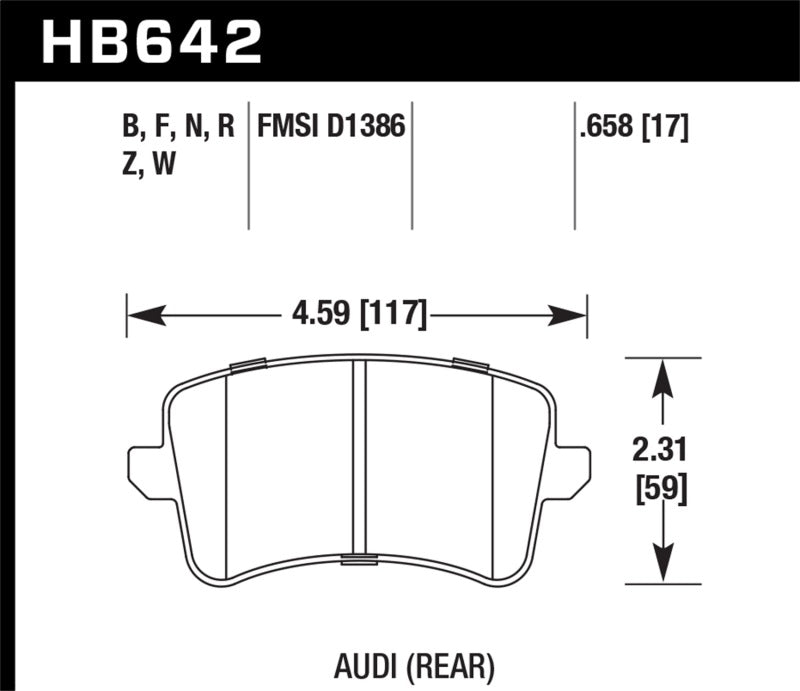 Hawk 09-10 Audi A4/A4 Quattro/A5 Quattro/Q5/S5 / 10 S4 HPS Street Rear Brake Pads.