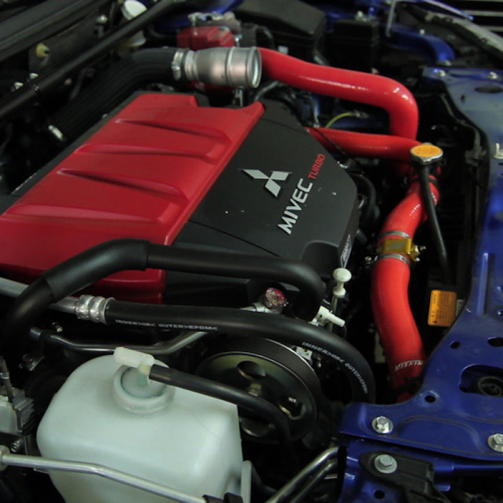 Mishimoto Mitsubishi EVO X Blue Silicone Hose Kit.