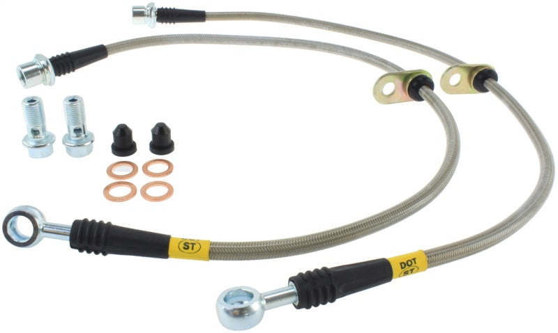 StopTech 00-05 Celica GT & GT-S/05-08 Scion tC Front Stainless Steel Brake Lines.